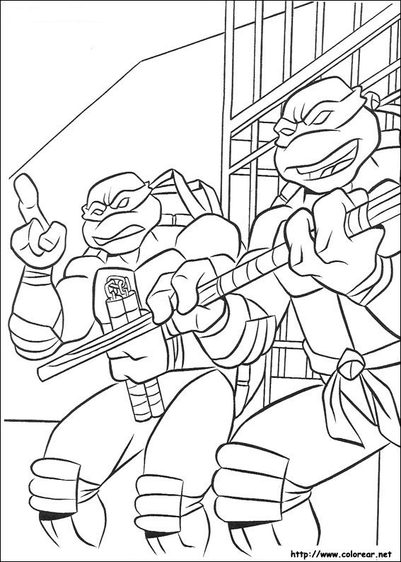 Dibujo para colorear: Ninja Turtles (Superhéroes) #75390 - Dibujos para Colorear e Imprimir Gratis