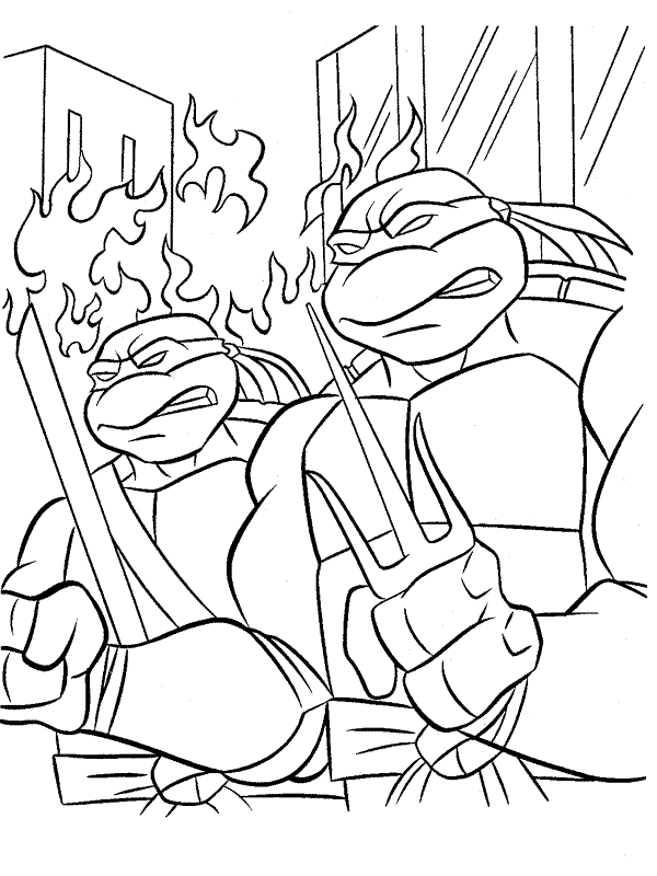 Dibujo para colorear: Ninja Turtles (Superhéroes) #75419 - Dibujos para Colorear e Imprimir Gratis