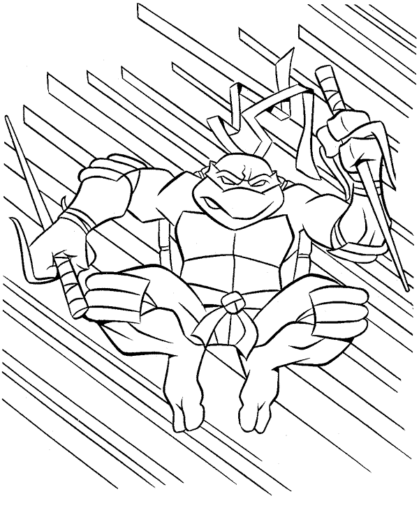 Dibujo para colorear: Ninja Turtles (Superhéroes) #75427 - Dibujos para Colorear e Imprimir Gratis