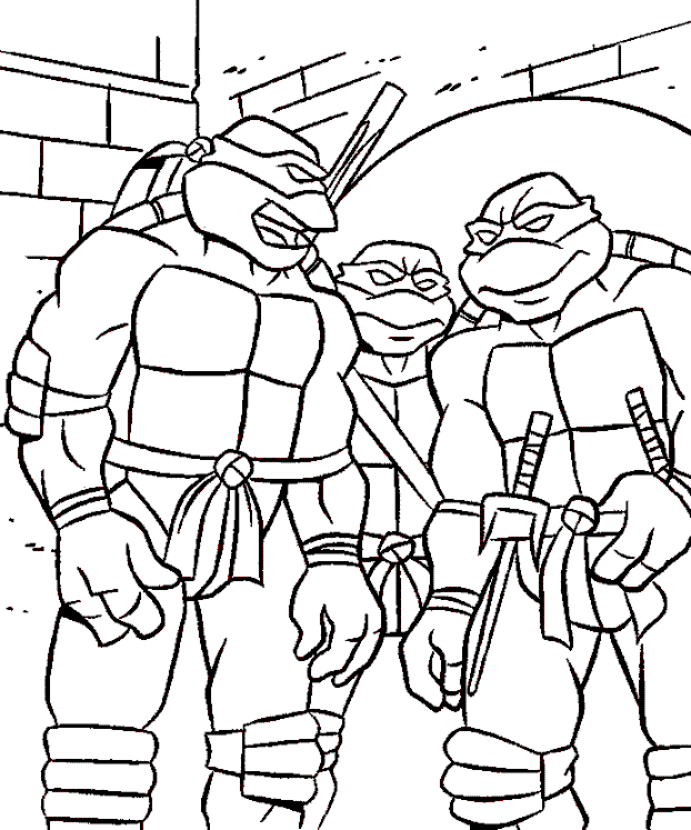 Dibujo para colorear: Ninja Turtles (Superhéroes) #75432 - Dibujos para Colorear e Imprimir Gratis