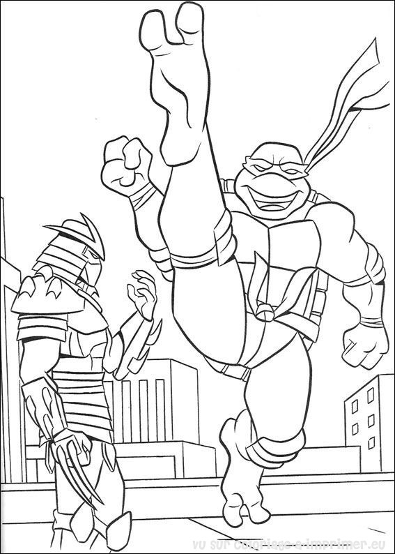 Dibujo para colorear: Ninja Turtles (Superhéroes) #75476 - Dibujos para Colorear e Imprimir Gratis