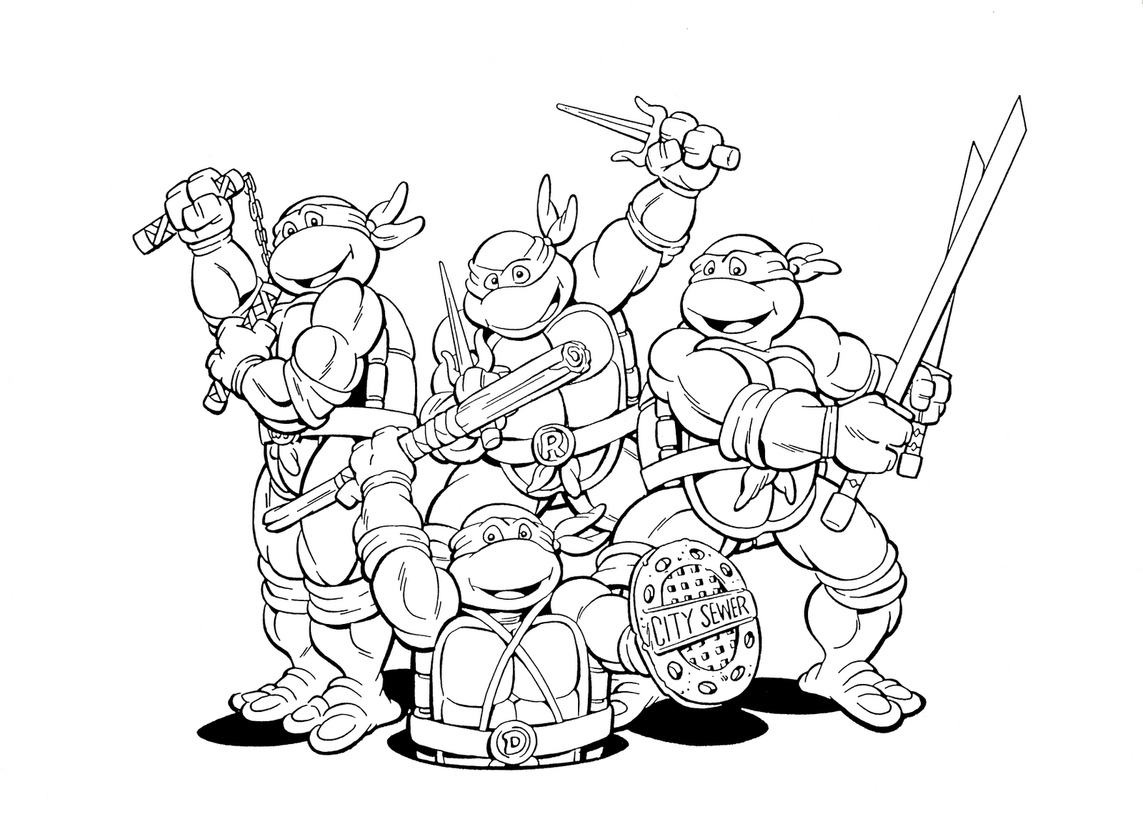 Dibujo para colorear: Ninja Turtles (Superhéroes) #75491 - Dibujos para Colorear e Imprimir Gratis