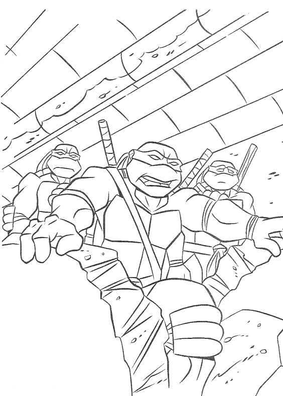 Dibujo para colorear: Ninja Turtles (Superhéroes) #75508 - Dibujos para Colorear e Imprimir Gratis