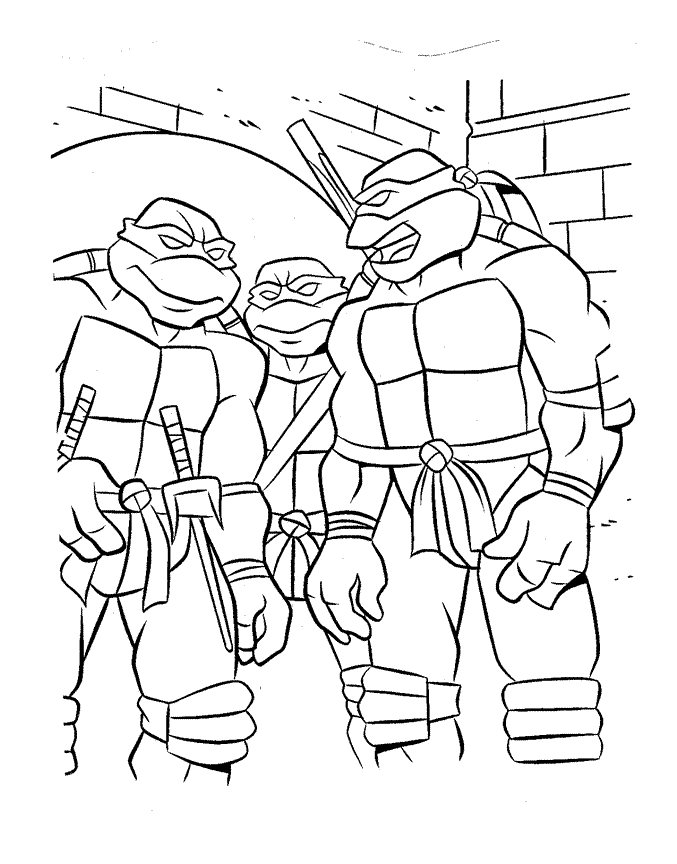 Dibujo para colorear: Ninja Turtles (Superhéroes) #75513 - Dibujos para Colorear e Imprimir Gratis