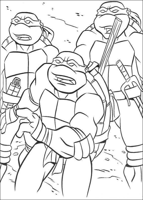 Dibujo para colorear: Ninja Turtles (Superhéroes) #75551 - Dibujos para Colorear e Imprimir Gratis