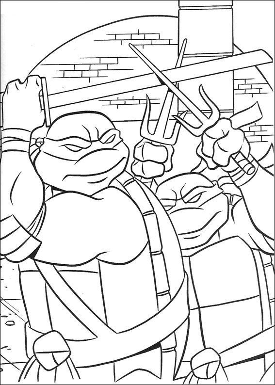 Dibujo para colorear: Ninja Turtles (Superhéroes) #75567 - Dibujos para Colorear e Imprimir Gratis