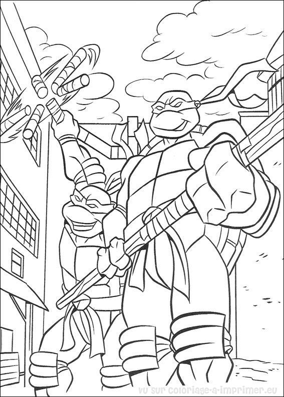 Dibujo para colorear: Ninja Turtles (Superhéroes) #75607 - Dibujos para Colorear e Imprimir Gratis