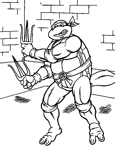 Dibujo para colorear: Ninja Turtles (Superhéroes) #75617 - Dibujos para Colorear e Imprimir Gratis