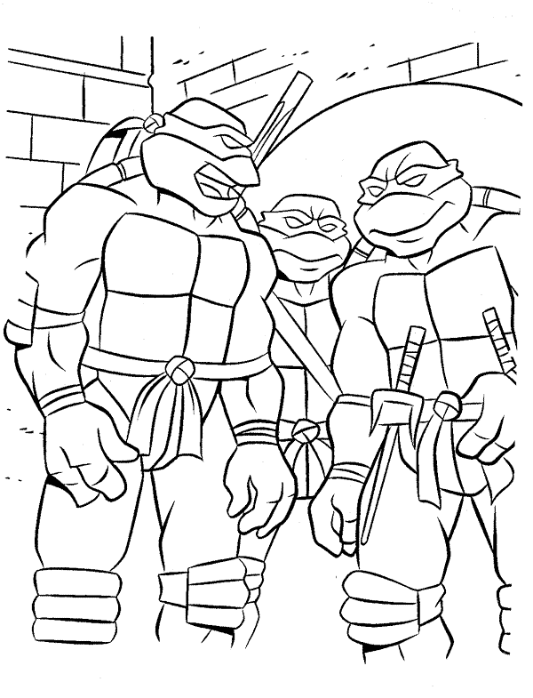 Dibujo para colorear: Ninja Turtles (Superhéroes) #75624 - Dibujos para Colorear e Imprimir Gratis