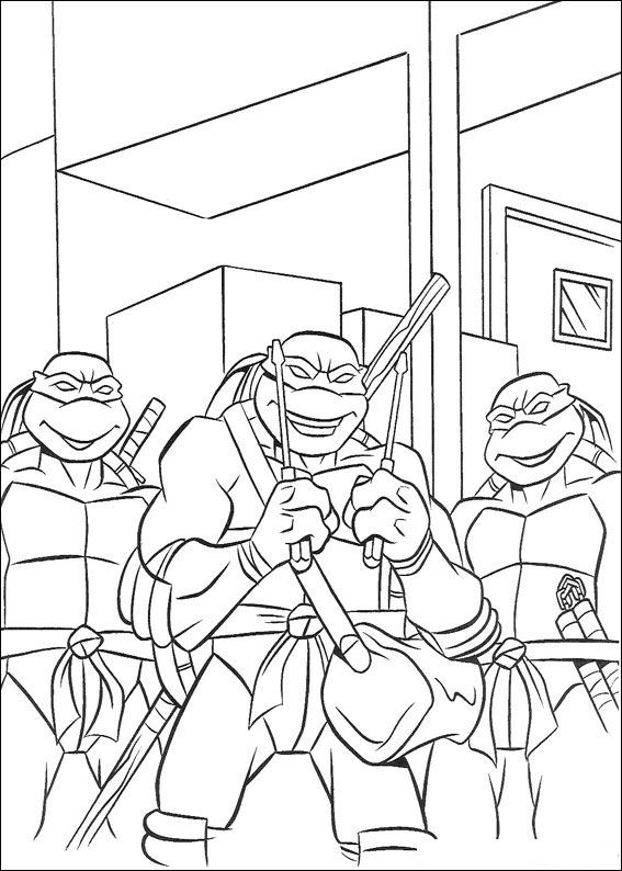 Dibujo para colorear: Ninja Turtles (Superhéroes) #75642 - Dibujos para Colorear e Imprimir Gratis