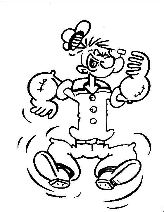 Dibujo para colorear: Popeye (Superhéroes) #84724 - Dibujos para Colorear e Imprimir Gratis