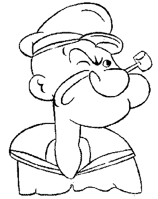 Dibujo para colorear: Popeye (Superhéroes) #84729 - Dibujos para Colorear e Imprimir Gratis