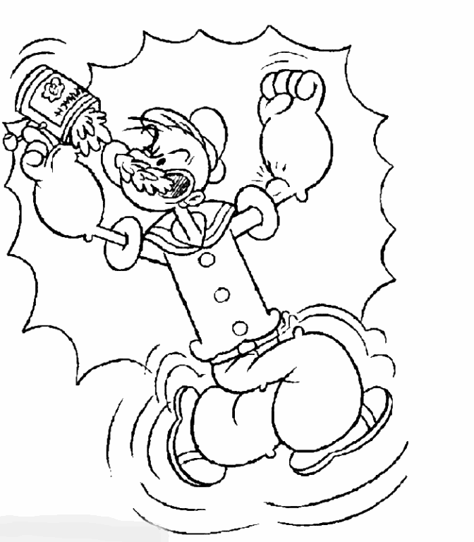 Dibujo para colorear: Popeye (Superhéroes) #84730 - Dibujos para Colorear e Imprimir Gratis
