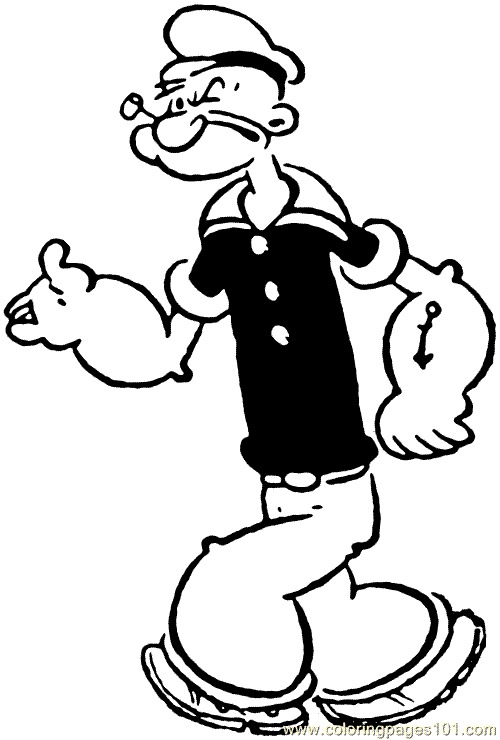Dibujo para colorear: Popeye (Superhéroes) #84732 - Dibujos para Colorear e Imprimir Gratis