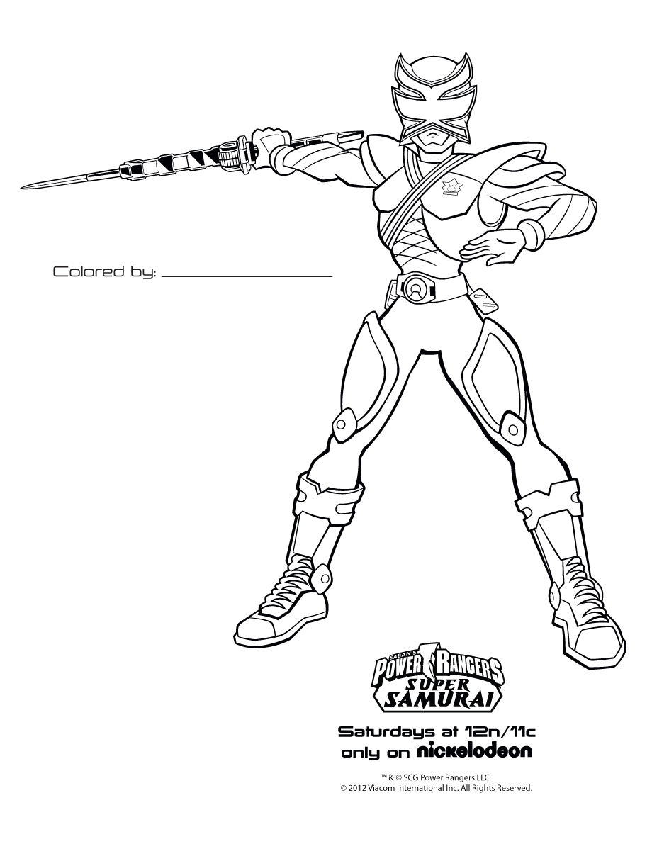 Dibujo para colorear: Power Rangers (Superhéroes) #50002 - Dibujos para Colorear e Imprimir Gratis