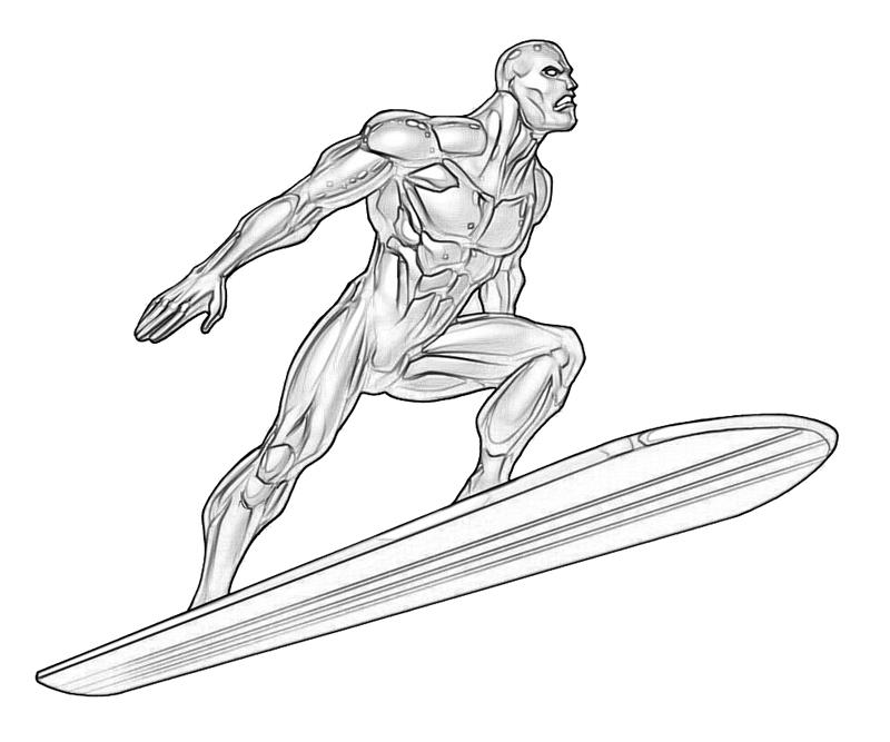 Dibujos de Silver Surfer (Superhéroes) para colorear – Páginas