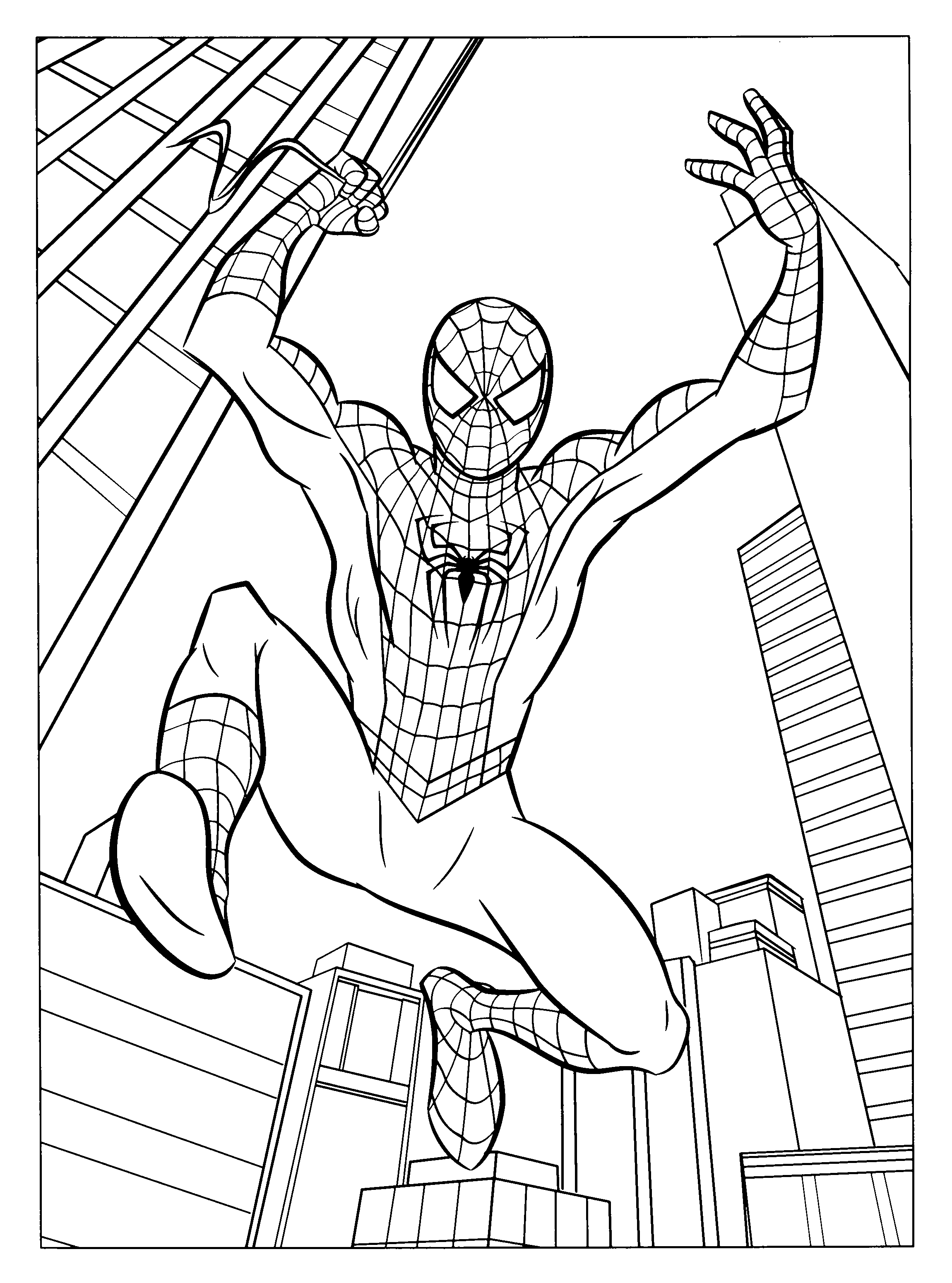 Dibujos de Spiderman (Superhéroes) para colorear y pintar – Páginas para  imprimir
