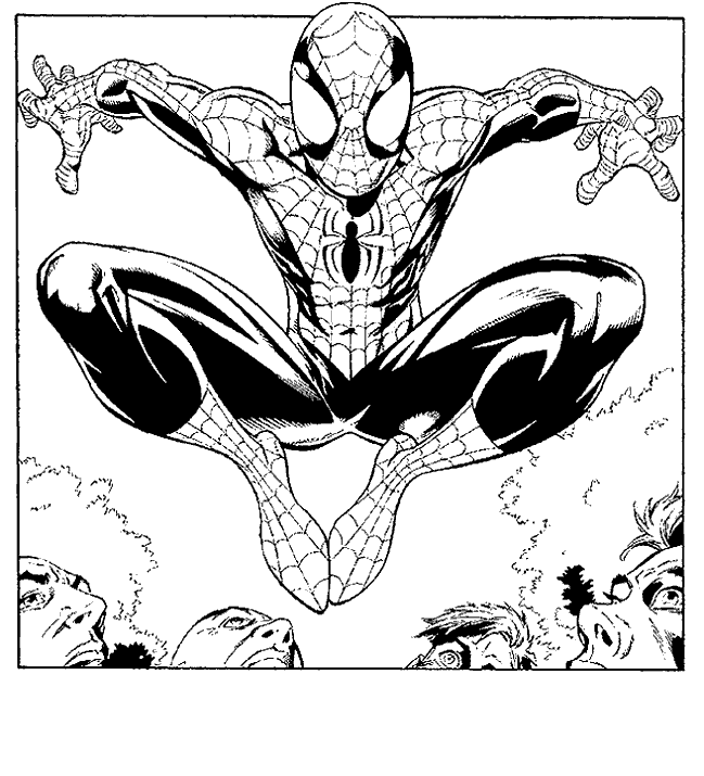  Dibujos de Spiderman    (Superhéroes) para colorear y pintar – Páginas para imprimir