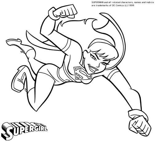 Dibujo para colorear: Supergirl (Superhéroes) #83926 - Dibujos para Colorear e Imprimir Gratis