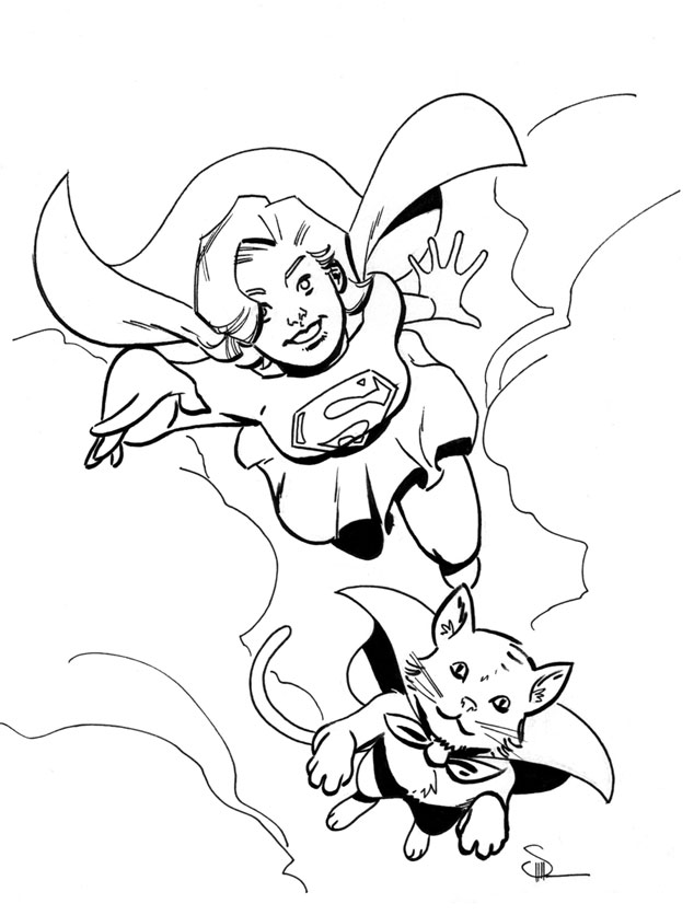 Dibujo para colorear: Supergirl (Superhéroes) #83930 - Dibujos para Colorear e Imprimir Gratis