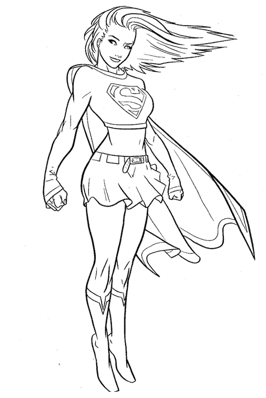 Dibujo para colorear: Supergirl (Superhéroes) #83934 - Dibujos para Colorear e Imprimir Gratis