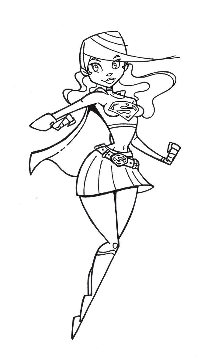 Dibujo para colorear: Supergirl (Superhéroes) #83942 - Dibujos para Colorear e Imprimir Gratis