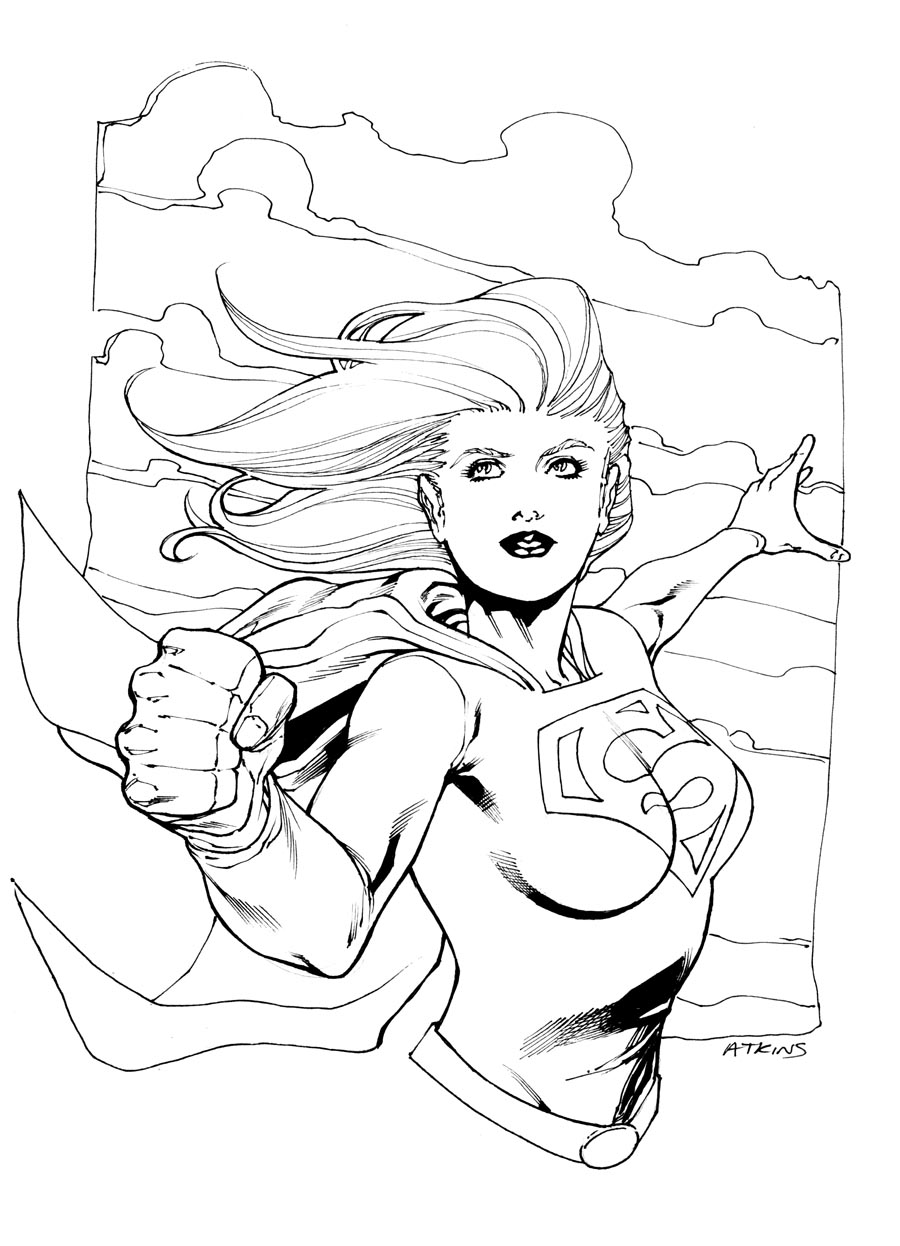 Dibujo para colorear: Supergirl (Superhéroes) #83946 - Dibujos para Colorear e Imprimir Gratis