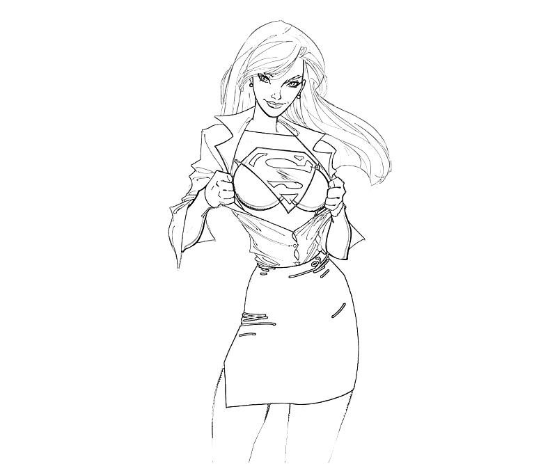 Dibujo para colorear: Supergirl (Superhéroes) #83954 - Dibujos para Colorear e Imprimir Gratis