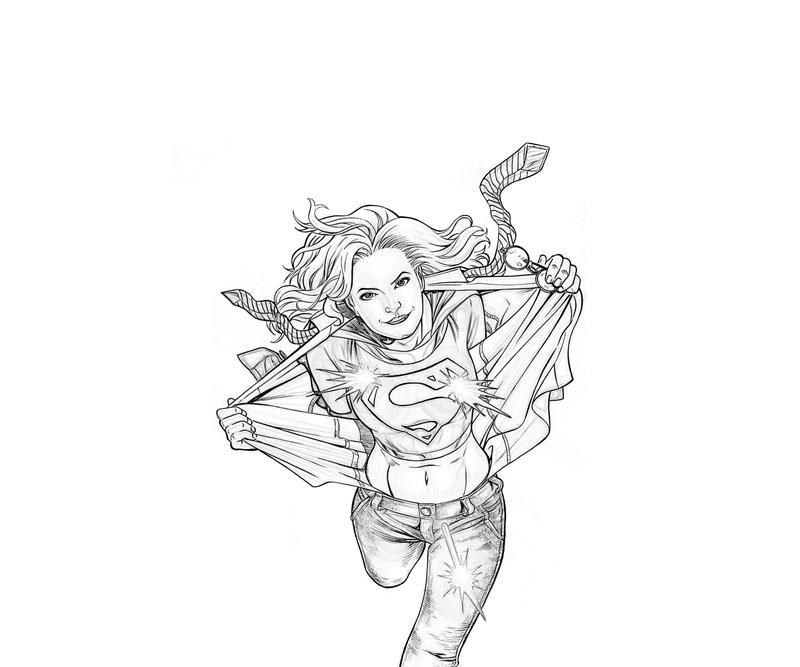 Dibujo para colorear: Supergirl (Superhéroes) #83958 - Dibujos para Colorear e Imprimir Gratis