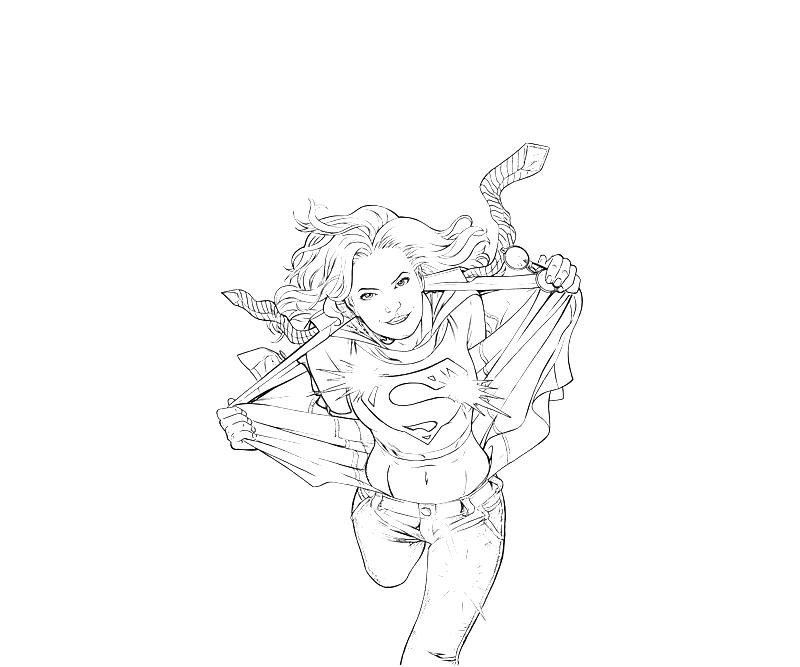 Dibujo para colorear: Supergirl (Superhéroes) #83963 - Dibujos para Colorear e Imprimir Gratis