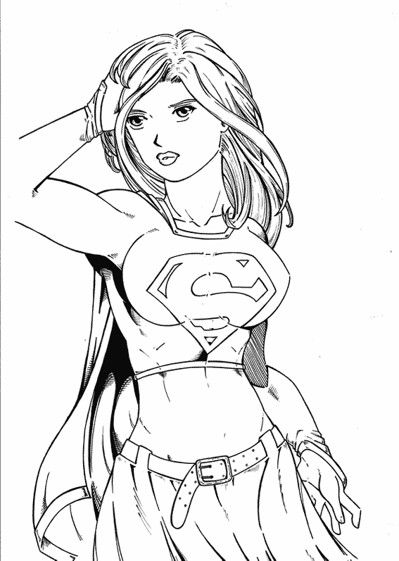Dibujo para colorear: Supergirl (Superhéroes) #84010 - Dibujos para Colorear e Imprimir Gratis