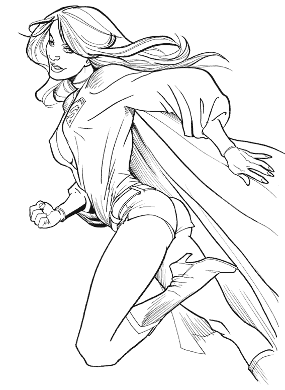 Dibujo para colorear: Supergirl (Superhéroes) #84053 - Dibujos para Colorear e Imprimir Gratis