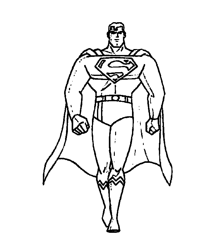 Dibujos de Superman (Superhéroes) para colorear – Páginas imprimibles gratis