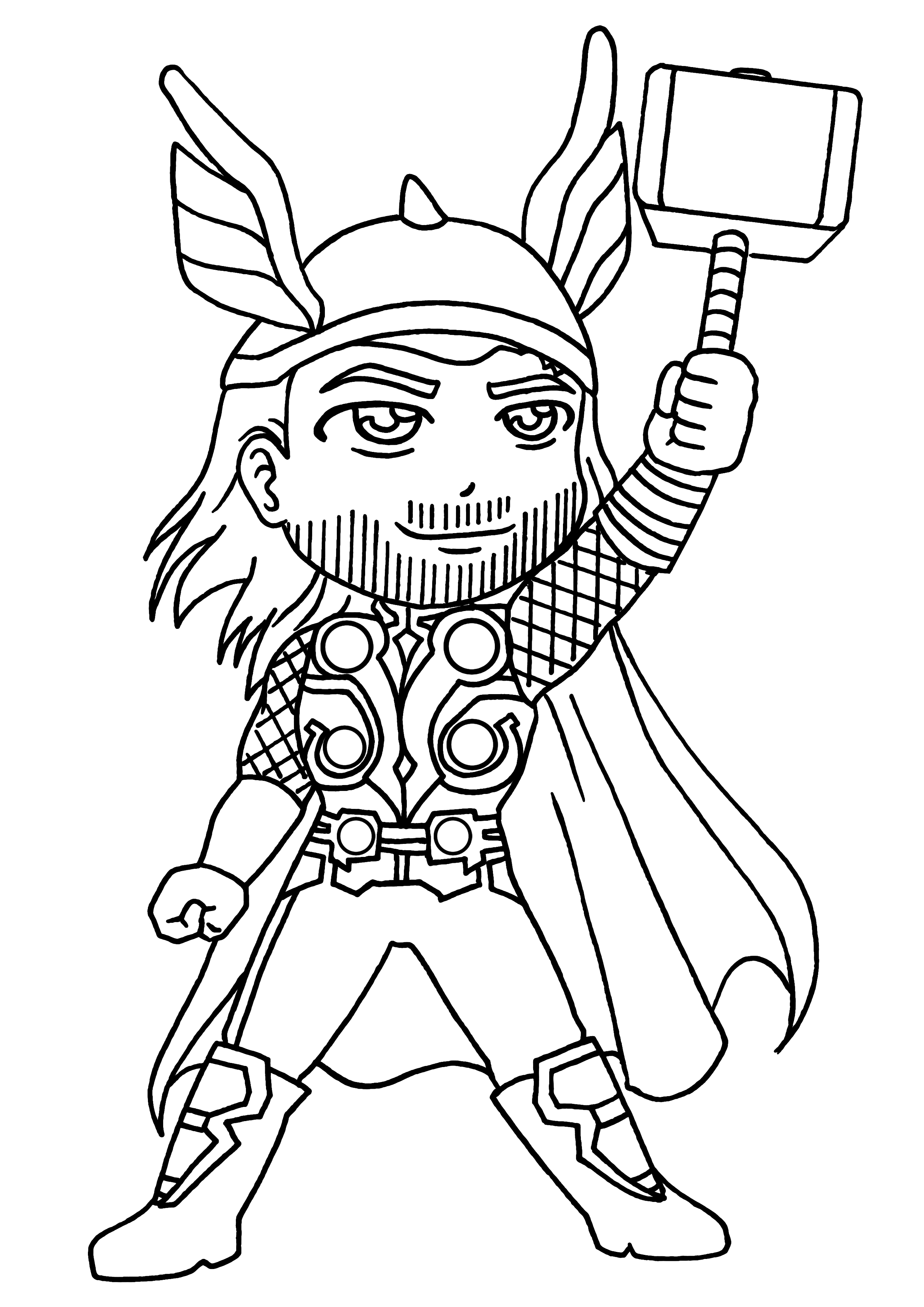 Dibujo para colorear: Thor (Superhéroes) #75757 - Dibujos para Colorear e Imprimir Gratis