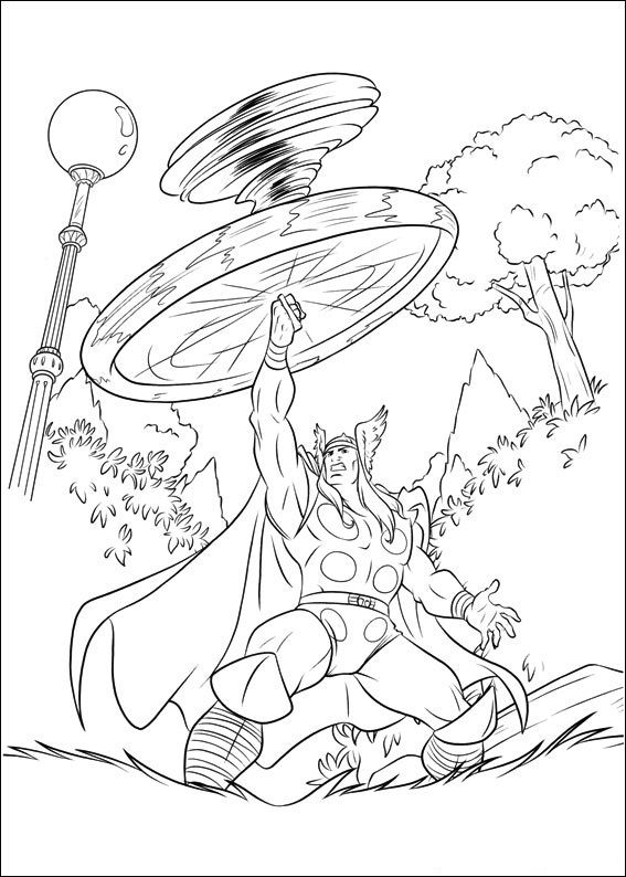 Dibujo para colorear: Thor (Superhéroes) #75791 - Dibujos para Colorear e Imprimir Gratis