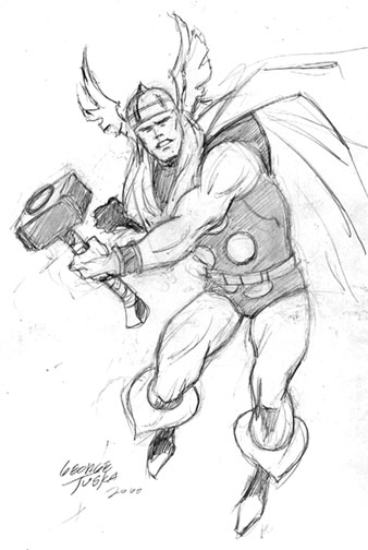 Dibujos de Thor #75810 (Superhéroes) para colorear – Páginas imprimibles  gratis