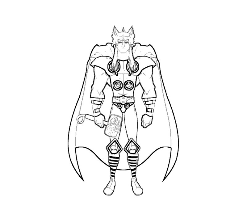 Dibujo para colorear: Thor (Superhéroes) #75851 - Dibujos para Colorear e Imprimir Gratis