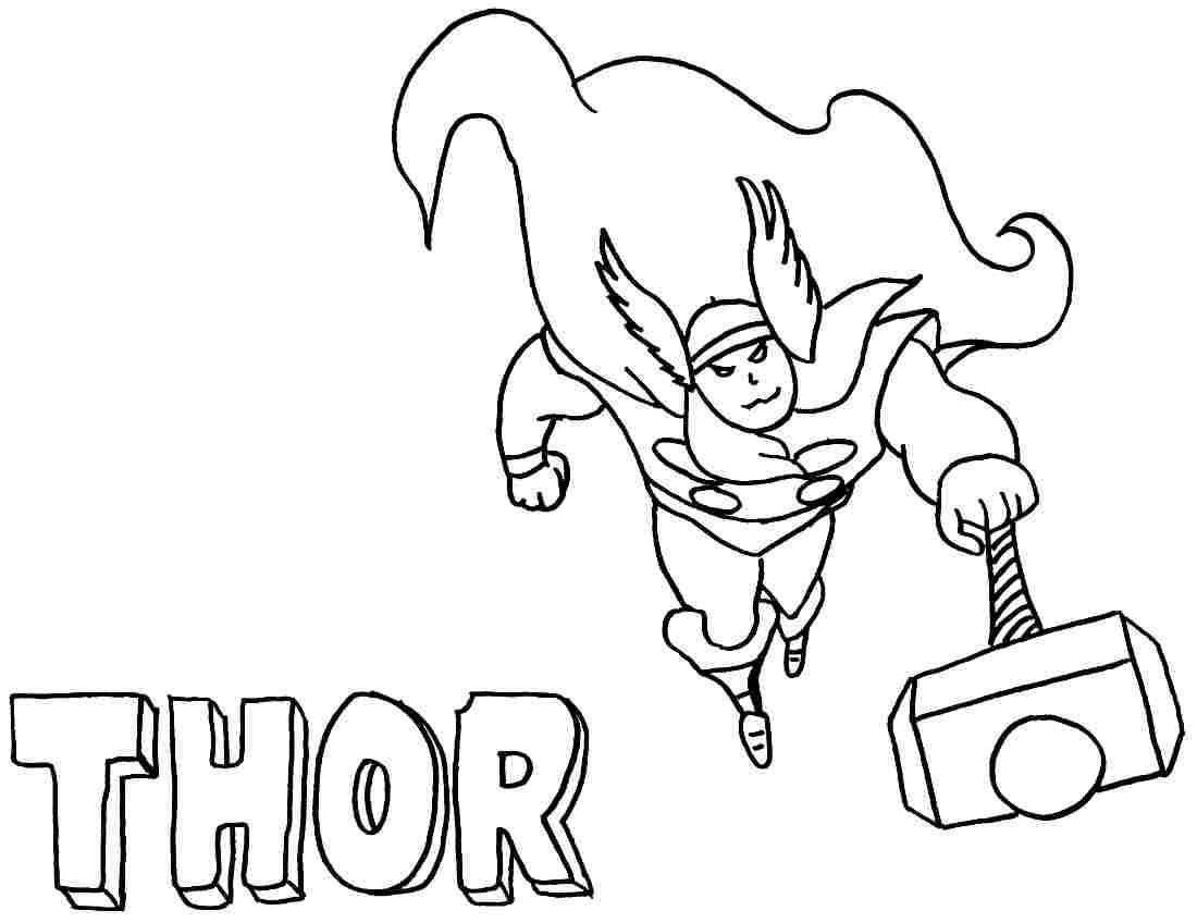 Dibujo para colorear: Thor (Superhéroes) #75853 - Dibujos para Colorear e Imprimir Gratis