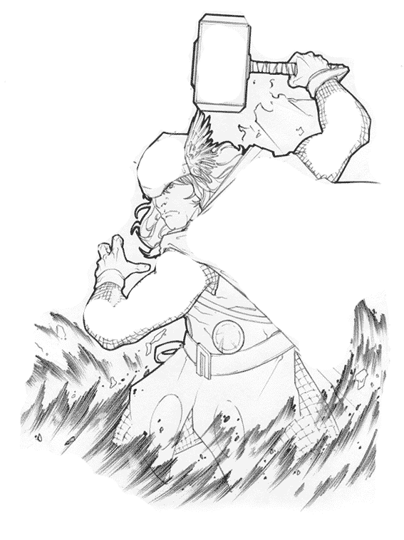 Dibujo para colorear: Thor (Superhéroes) #75866 - Dibujos para Colorear e Imprimir Gratis