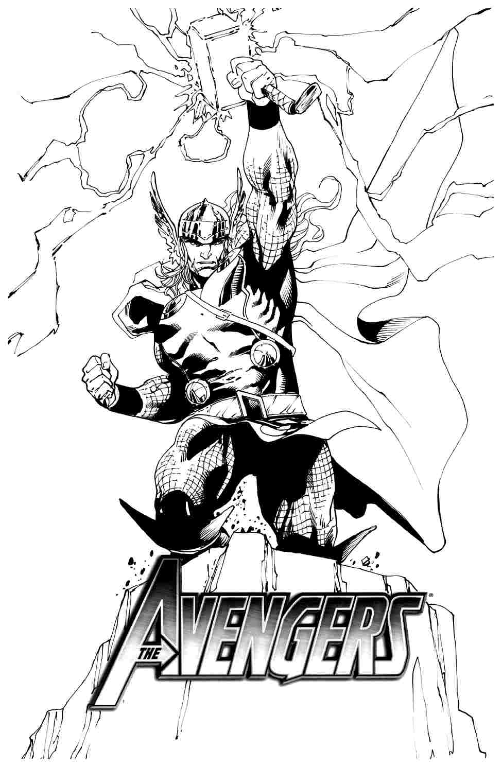 Dibujo para colorear: Thor (Superhéroes) #75883 - Dibujos para Colorear e Imprimir Gratis