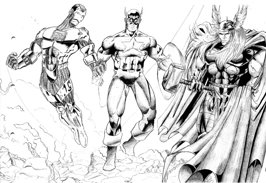 Dibujo para colorear: Thor (Superhéroes) #75909 - Dibujos para Colorear e Imprimir Gratis