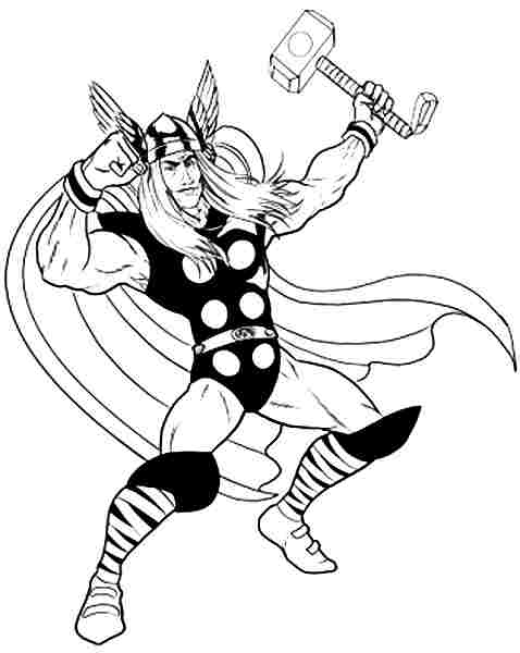 Dibujo para colorear: Thor (Superhéroes) #75917 - Dibujos para Colorear e Imprimir Gratis