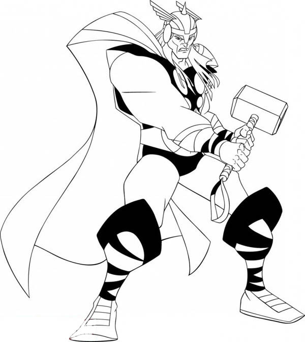 Dibujo para colorear: Thor (Superhéroes) #75930 - Dibujos para Colorear e Imprimir Gratis