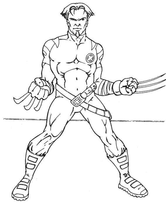 Dibujo para colorear: Wolverine (Superhéroes) #74941 - Dibujos para Colorear e Imprimir Gratis