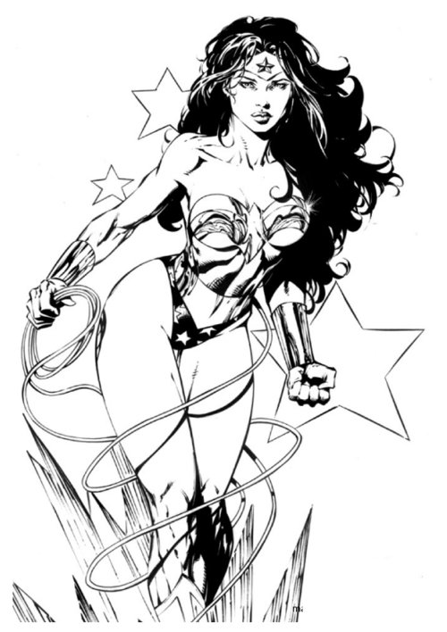 Dibujo para colorear: Wonder Woman (Superhéroes) #74560 - Dibujos para Colorear e Imprimir Gratis