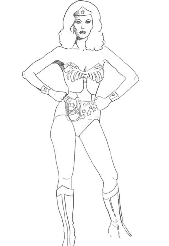 Dibujo para colorear: Wonder Woman (Superhéroes) #74596 - Dibujos para Colorear e Imprimir Gratis