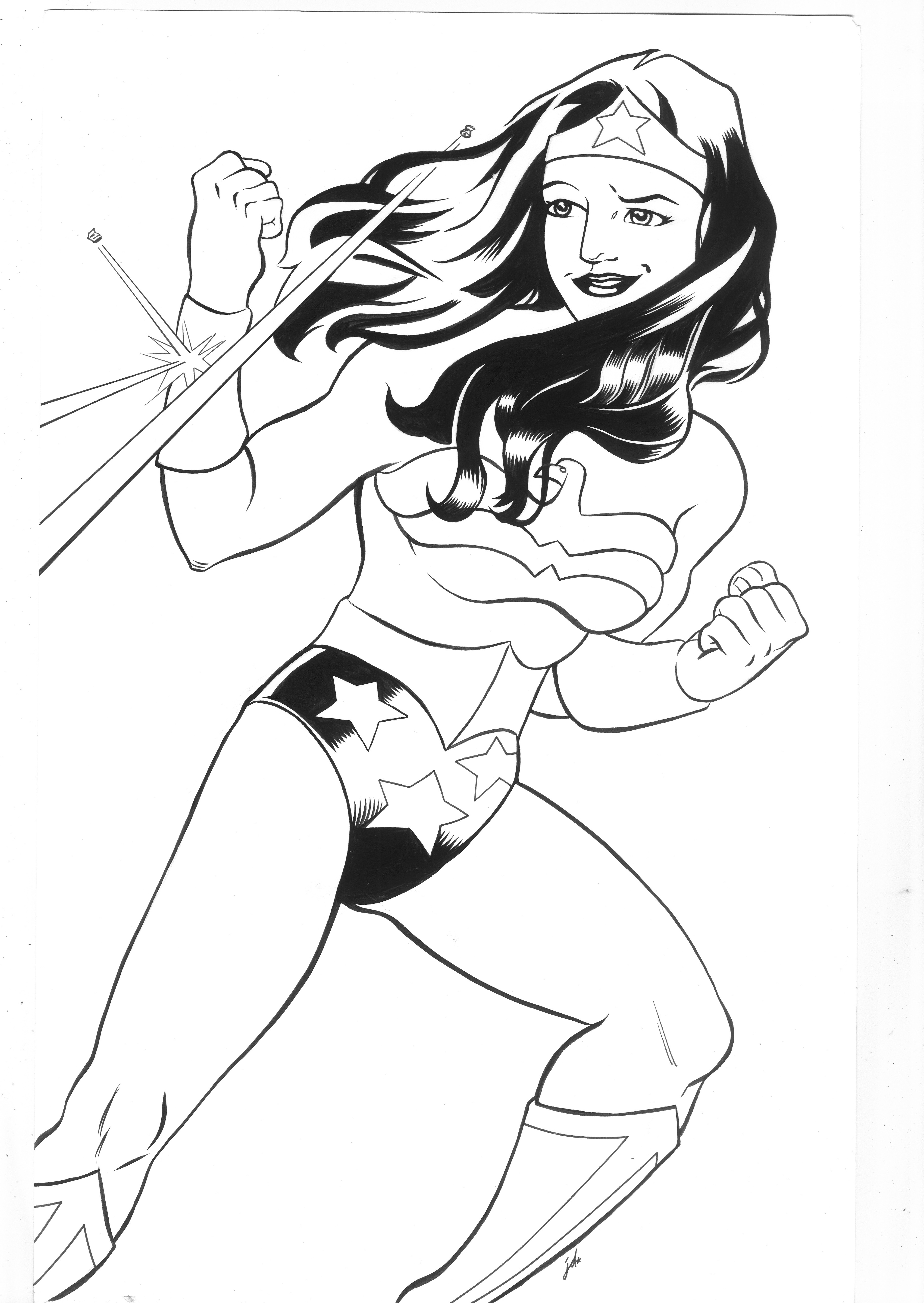 Dibujo para colorear: Wonder Woman (Superhéroes) #74605 - Dibujos para Colorear e Imprimir Gratis