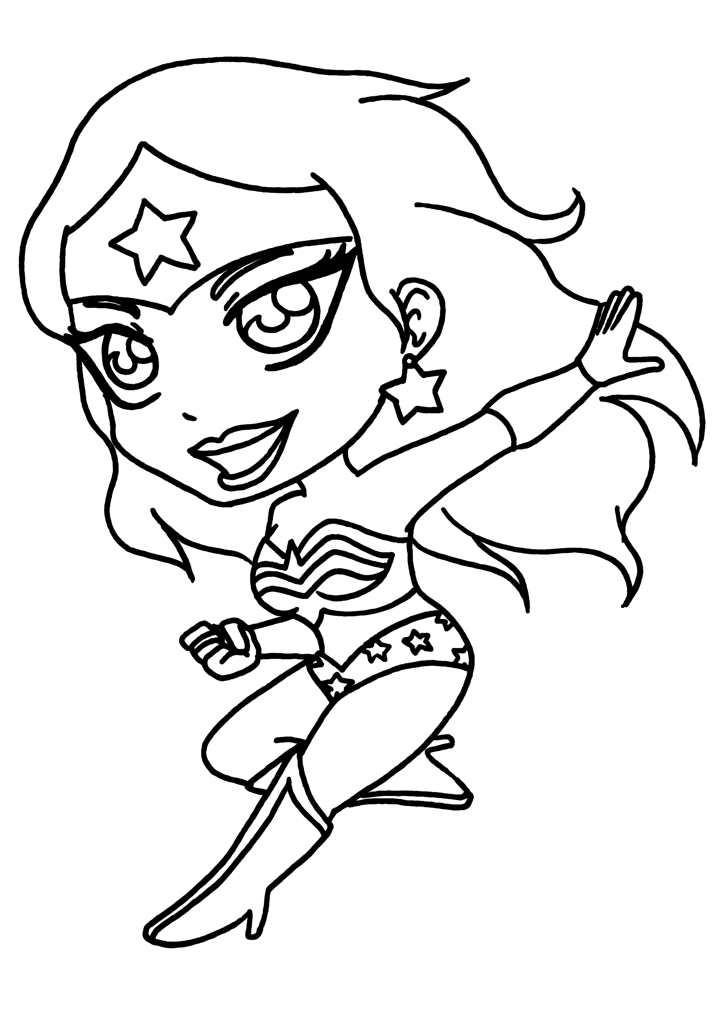 Dibujo para colorear: Wonder Woman (Superhéroes) #74620 - Dibujos para Colorear e Imprimir Gratis