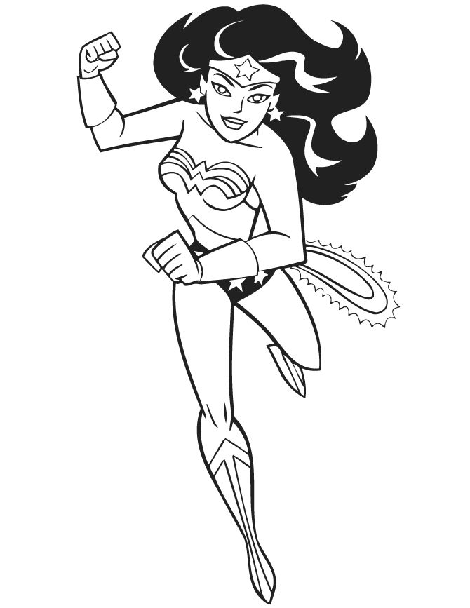Dibujo para colorear: Wonder Woman (Superhéroes) #74628 - Dibujos para Colorear e Imprimir Gratis