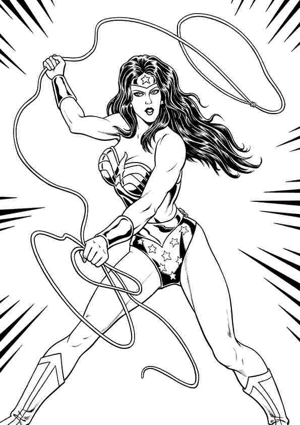 Dibujo para colorear: Wonder Woman (Superhéroes) #74647 - Dibujos para Colorear e Imprimir Gratis